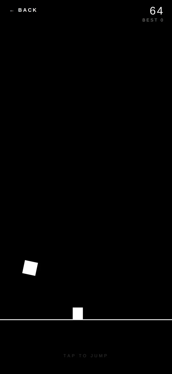 Jump Run: a block hopping over ground blocks